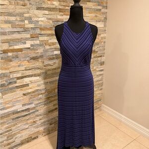 Vintage Y2K Guess Blue Maxi Dress Chain Back Detail High Low Hem Size M NWT